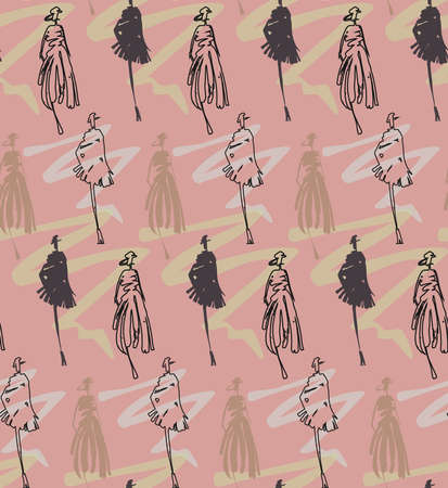 Fashion seamless patternのイラスト素材