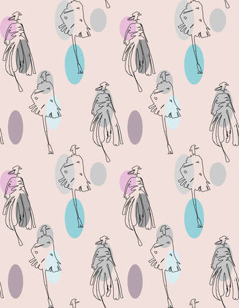 Fashion seamless patternのイラスト素材