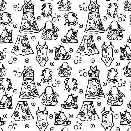 Fashion seamless patternのイラスト素材