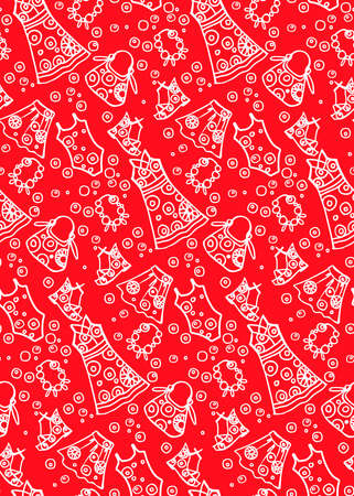 Fashion seamless patternのイラスト素材