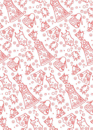 Fashion seamless patternのイラスト素材