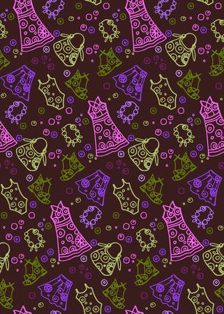 Fashion seamless patternのイラスト素材