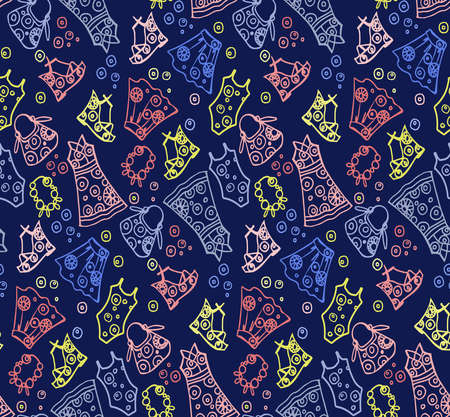 Fashion seamless patternのイラスト素材