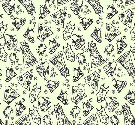 Fashion seamless patternのイラスト素材