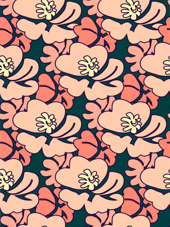 Floral seamless patternのイラスト素材