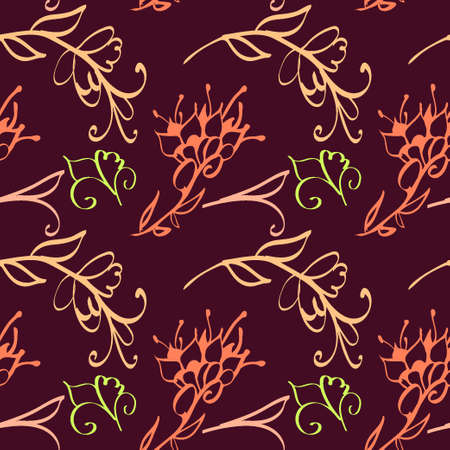 Floral seamless patternのイラスト素材