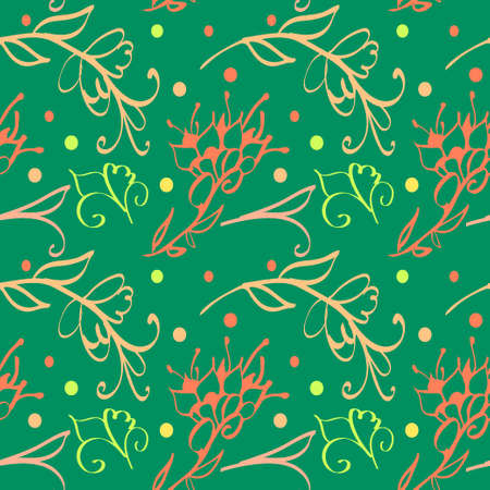 Floral seamless patternのイラスト素材