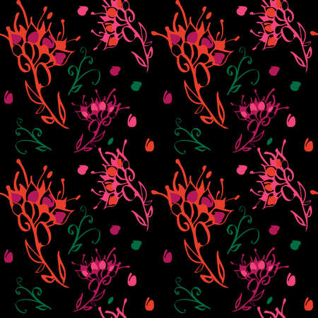 Floral seamless patternのイラスト素材