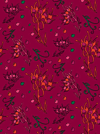 Floral seamless patternのイラスト素材
