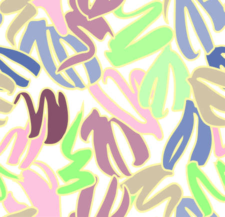 Abstract background seamless pattern, vector illustration. Free hand drawings .Craft paper, fabric swatch.のイラスト素材
