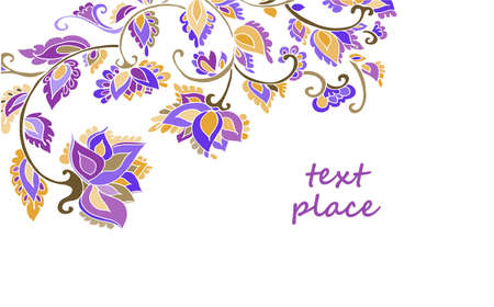 Floral design card, invitation card with flowers.のイラスト素材