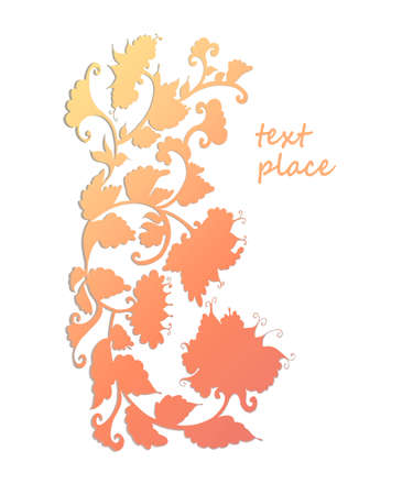 Floral design card, invitation card with flowers.のイラスト素材