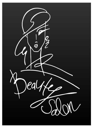 beautiful woman faceのイラスト素材