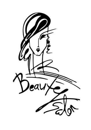 beautiful woman faceのイラスト素材