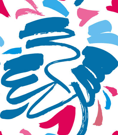 Abstract seamless background pattern with hand painted elements.のイラスト素材