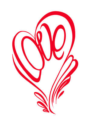 Heart hand drawn, vector illustration.のイラスト素材