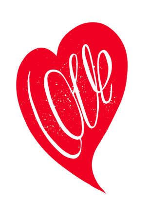 Heart hand drawn, vector illustration.のイラスト素材