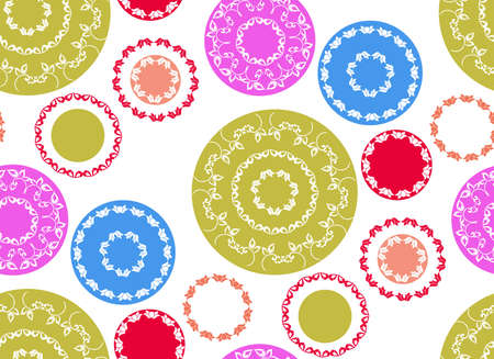 Circles seamless background pattern. Colorful pattern.