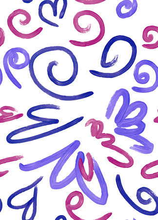 Abstract background seamless pattern, vector illustration. Free hand drawings .Craft paper, fabric swatch.のイラスト素材