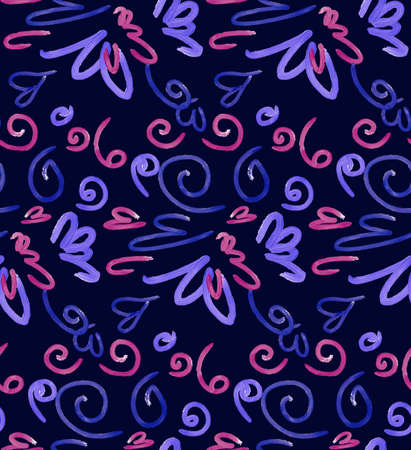 Abstract background seamless pattern illustration. Free hand drawings .Craft paper, fabric swatch.のイラスト素材