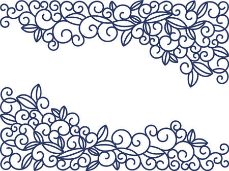 Swirls vector illustration hand drawn. Line art. Design templateのイラスト素材