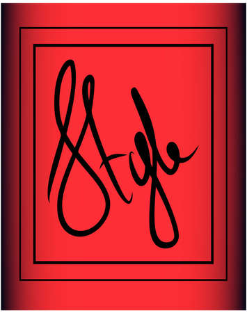 Style text calligraphy vector lettering for fashion illustration.のイラスト素材