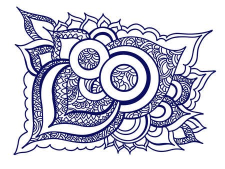 Abstract background pattern. Doodle invitation card. Template design for card. Vector illustration in oriental style.のイラスト素材