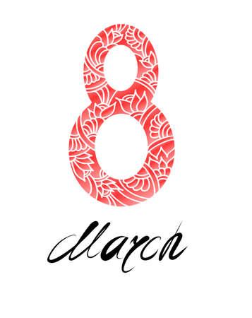 The international women's day design background. Vector illustration hand drawn.のイラスト素材