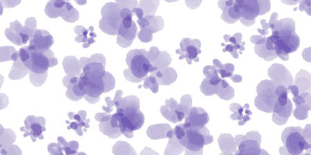 Watercolor hand painted flowers pattern.のイラスト素材