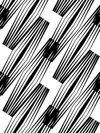 Seamless pattern in retro style. Wrapping paper, wallpaper, fabric swatch. Black and white vector illustration.のイラスト素材