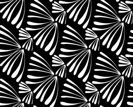 Abstract seamless background pattern . Monochrome vector illustration.のイラスト素材