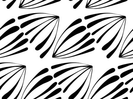 Abstract seamless background pattern . Monochrome vector illustration.のイラスト素材