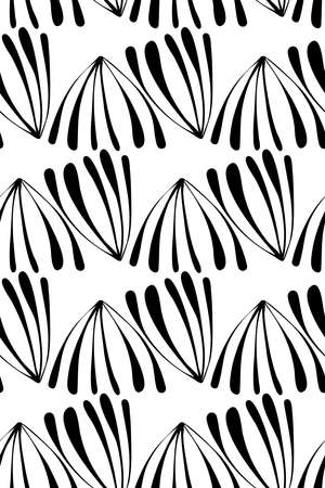 Abstract seamless background pattern . Monochrome vector illustration.のイラスト素材