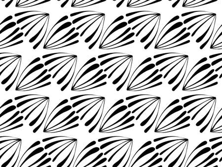 Abstract seamless background pattern . Monochrome vector illustration.のイラスト素材