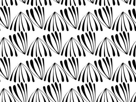 Abstract seamless background pattern . Monochrome vector illustration.のイラスト素材