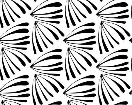 Abstract seamless background pattern . Monochrome vector illustration.のイラスト素材