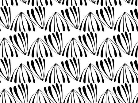 Abstract seamless background pattern . Monochrome vector illustration.のイラスト素材