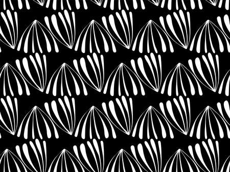 Abstract seamless background pattern . Monochrome vector illustration.のイラスト素材
