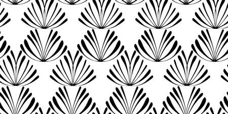 Abstract seamless background pattern . Monochrome vector illustration.のイラスト素材