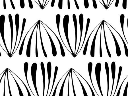 Abstract seamless background pattern . Monochrome vector illustration.のイラスト素材