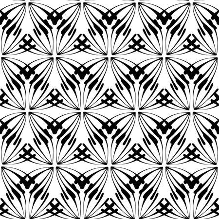 Abstract seamless background pattern . Monochrome vector illustration.のイラスト素材