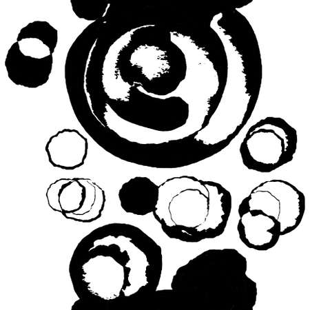 Watercolor seamless circles pattern hand painted . Vector illustration , fabric swatch ,wrapping paper.のイラスト素材