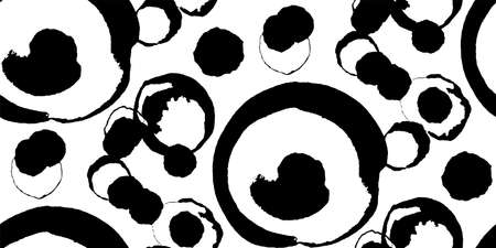Watercolor seamless circles pattern hand painted . Vector illustration , fabric swatch ,wrapping paper.のイラスト素材