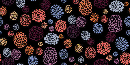 Floral seamless background pattern with  flowers , spring - summer season. Vector illustration for textile, wrapping paper, wallpaper, ?urtains .のイラスト素材