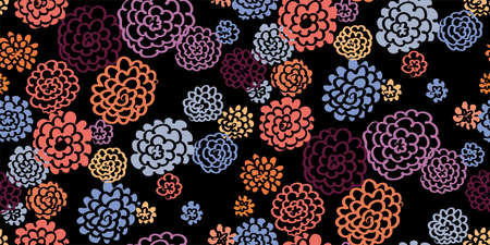 Floral seamless background pattern with  flowers , spring - summer season. Vector illustration for textile, wrapping paper, wallpaper, ?urtains .のイラスト素材