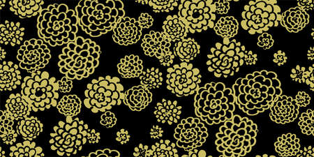 Floral seamless background pattern with  flowers , spring - summer season. Vector illustration for textile, wrapping paper, wallpaper, ?urtains .のイラスト素材