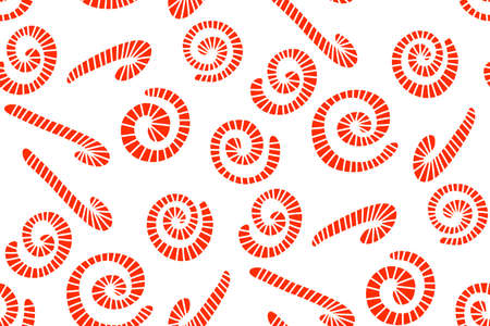 Christmas seamless pattern with candy. Vector illustration hand drawn.のイラスト素材