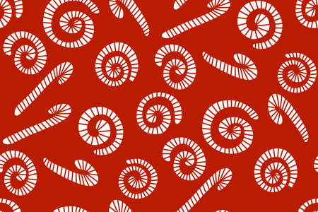 Christmas seamless pattern with candy. Vector illustration hand drawn.のイラスト素材