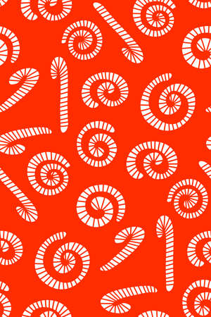 Christmas seamless pattern with candy. Vector illustration hand drawn.のイラスト素材