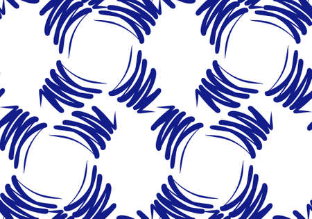 Seamless background circular pattern in retro style. Wrapping paper, wallpaper, fabric swatch. Vector illustration.のイラスト素材